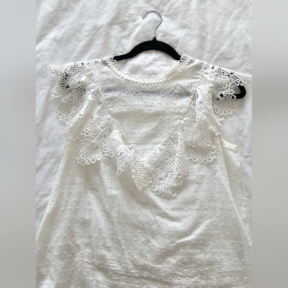 White lace  blouse